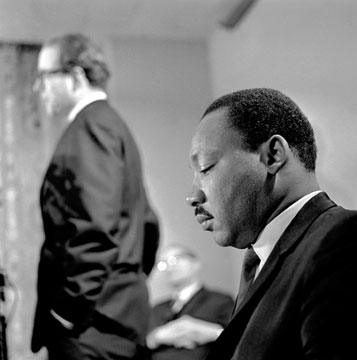 The Rev. Martin  Luther King Jr. (right)  and the Rev. William Sloane Coffin address a 1967 news conference by Clergy and Laymen Concerned About Vietnam in Washington.  &amp;lt;br&amp;gt; A UMNS photo  John C. Goodwin.