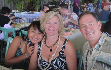 Capt. Douglas Waite poses for a family photo with his daughter, Mae, 17, and his wife, Gail.