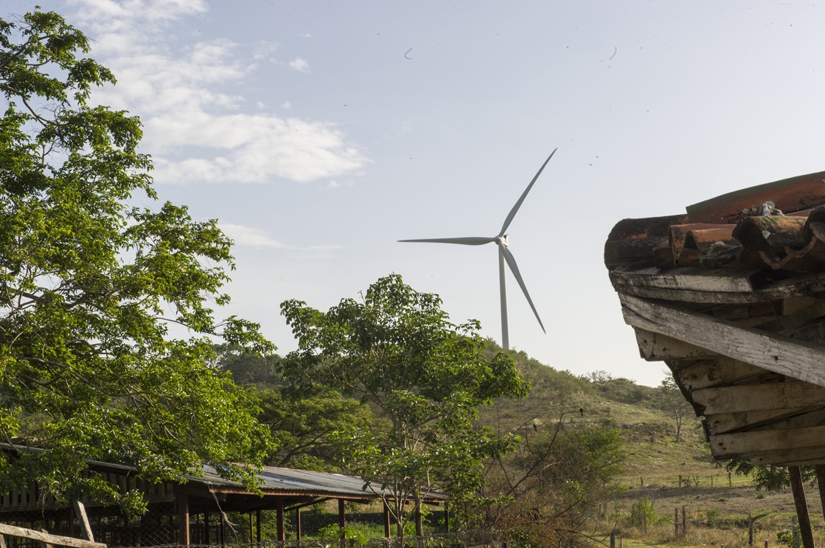 While on an official visit to Nicaragua, Secretary-General Ban Ki-moon visited the Parque Eólico Camilo Ortega Saavedra wind farm in the Department of Rivas.  Photo by Mark Garten,United Nations