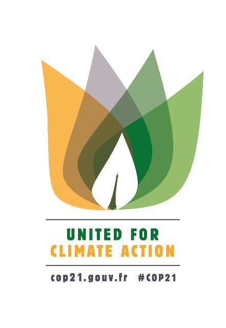 One of the logos for the 2015 United for Climate gathering in Paris. 