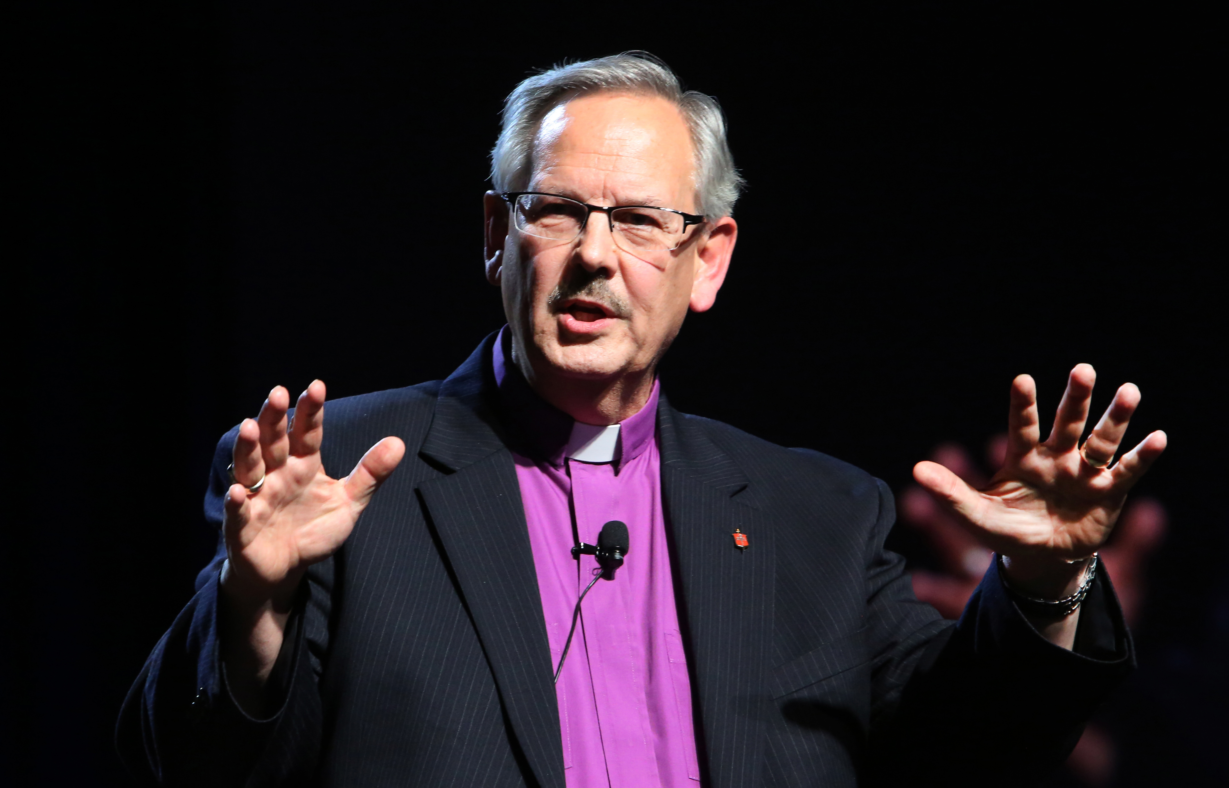 Bishop Bruce R. Ough, president of the United Methodist Council of Bishops, preaches May 20 at the close of the 2016 United Methodist General Conference in Portland, Ore. Photo by Kathleen Barry, UMNS 