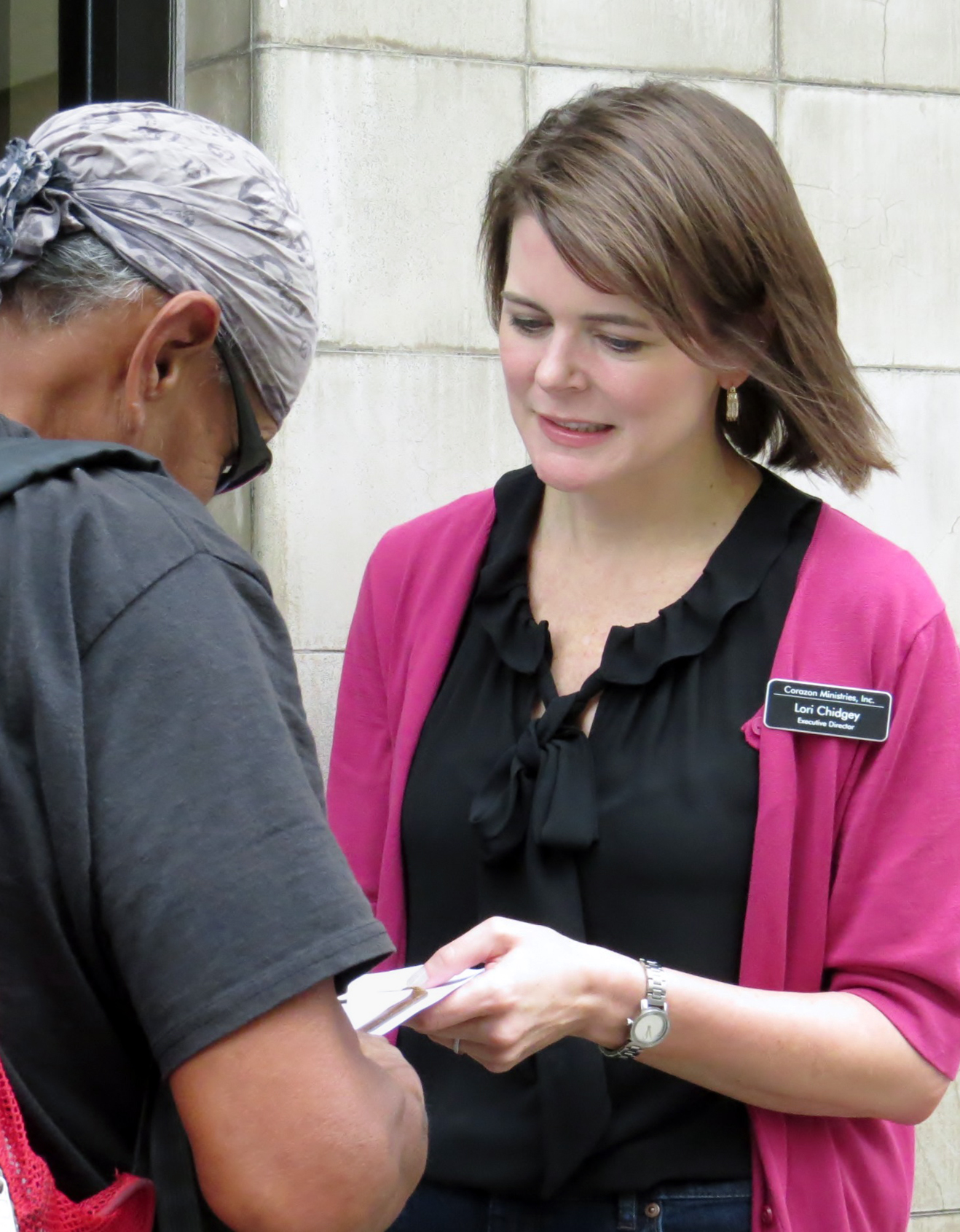 The Rev. Lori Chidgey oversees Corazon Ministries at Travis Park United Methodist Church in San Antonio, Texas. She worries that undocumented persons who come to the downtown church for a free meal and Bible study could be targeted for deportation. Photo by Sam Hodges, UMNS.