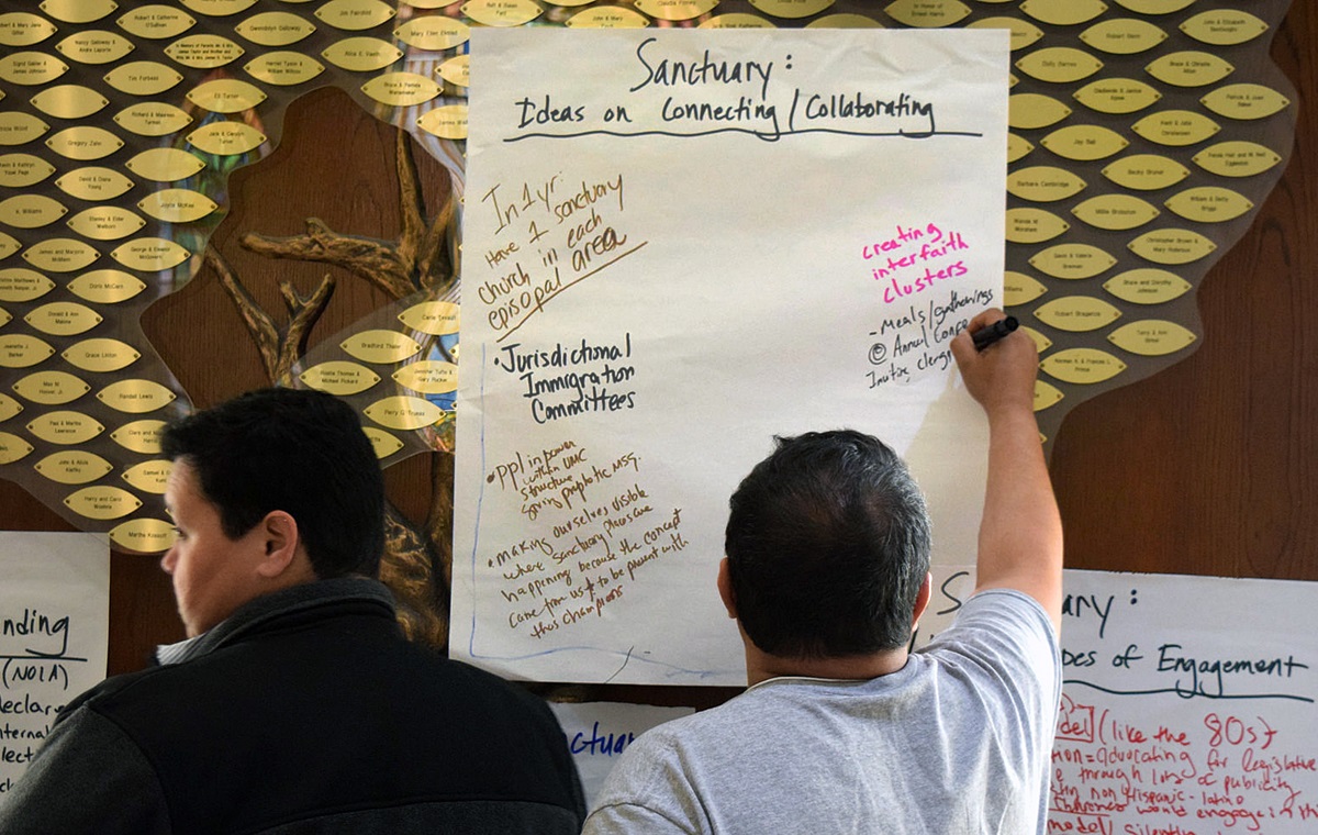 Exploring the nature of sanctuary was part of the discussion at the National Immigration Gathering, held March 12-14, in Washington, and co-sponsored by The United Methodist Board of Church and Society. Photo courtesy Board of Church and Society.