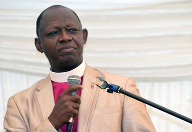 John K. Yambasu speaks at the Africa College of Bishops retreat in Mutare, Zimbabwe, which was marked by in-depth conversations among serving and retired bishops. Photo by Eveline Chikwanah, UMNS.