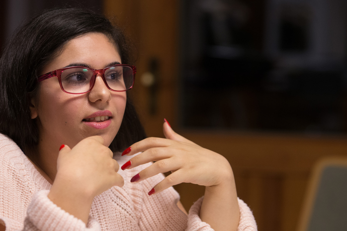 Stephany, 19, escaped a war zone in Syria to immigrate to Germany where she is part of the youth group at the United Methodist Church of the Redeemer in Bremen. Photo by Mike DuBose, UMNS.