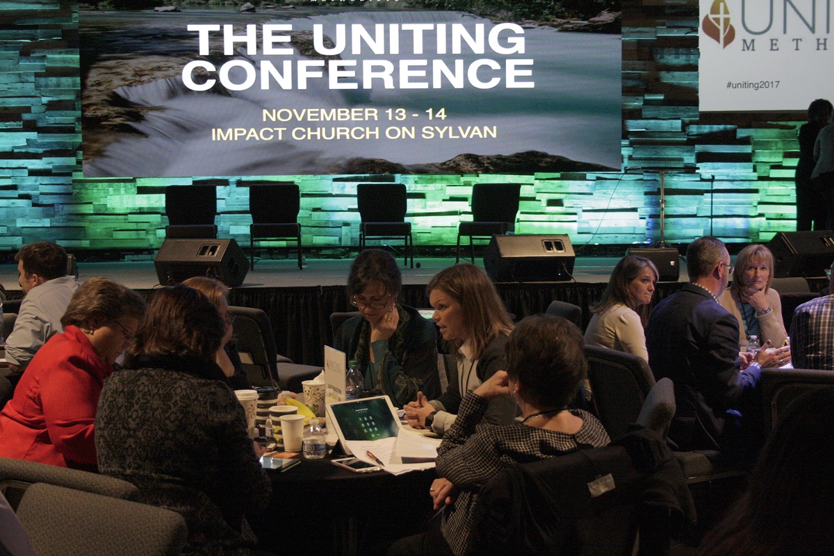 More than 300 people traveled to Impact Church in Atlanta to be part of a discussion on the possible future of The United Methodist Church. The Uniting Methodists Conference was held Nov. 13-14. Photo by Kathy L. Gilbert, UMNS.