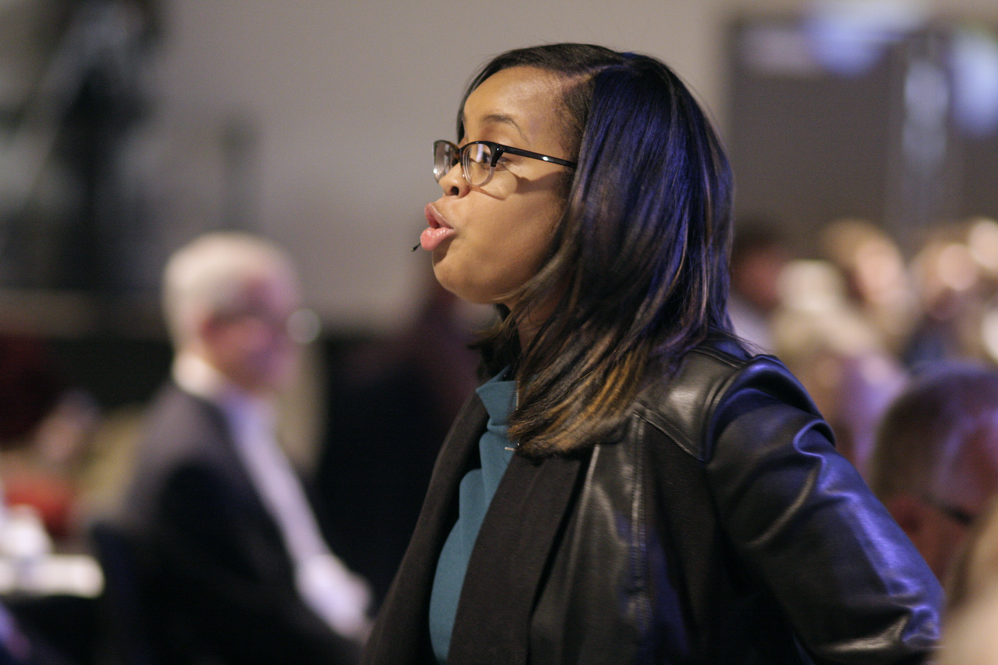 The Rev. Jasmine Smothers, pastor of Atlanta First United Methodist Church, opened the conference with a sermon from Mark 2:1-12. Smothers is a member of the Council of Bishops’ Commission on a Way Forward. Photo by Kathy L. Gilbert, UMNS.