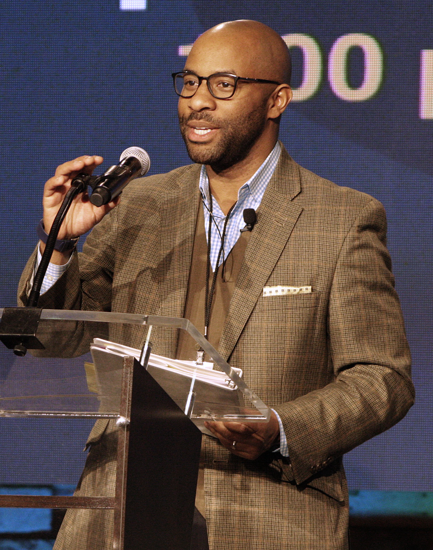 The Rev. Olu Brown, pastor of Impact Church, was host for the Uniting Methodist Conference. Photo by Kathy L. Gilbert, UMNS.