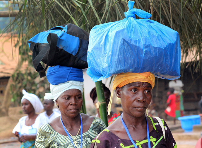 Delegates leave the United Methodist Women annual gathering in Tappita, Liberia, Jan. 28. Photo by E Julu Swen.