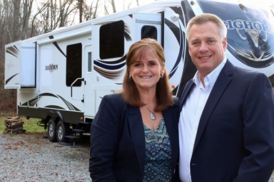 The Rev. John Zimmerman had been a United Methodist pastor for 28 years when he and wife, Christine, felt called to take their ministry on the road. The evangelists now travel in their RV from church to church with goal of getting congregations out into their communities. Photo courtesy of the Zimmermans. 
