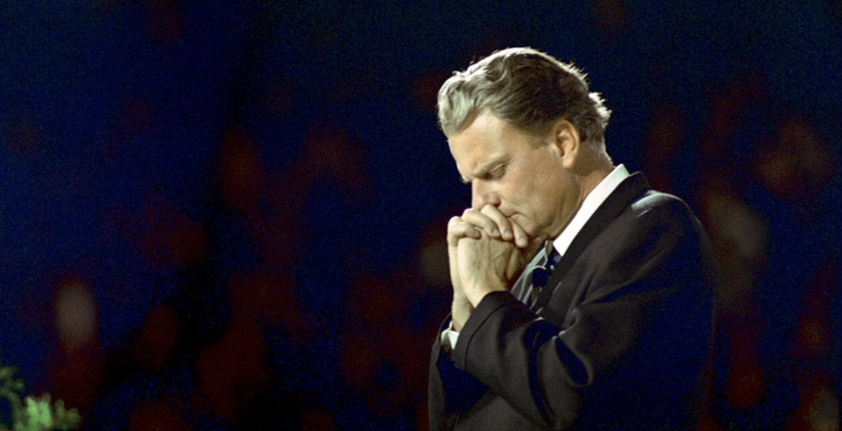 Rev. Billy Graham in prayer. Photo courtesy of the Billy Graham Evangelistic Association