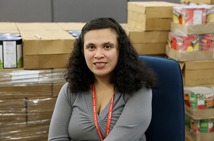 Aileen Castro is case manager with the Florida Conference’s Disaster Response team in Naples, Fla. Castro took the job as a way to give back after her family was helped to recover after Hurricane Irma flooded their house and cars. Photo by Gustavo Vasquez, UMNS.