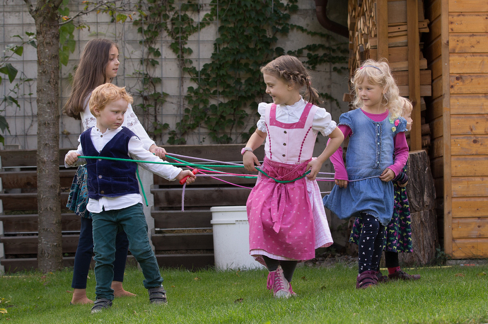 Children play outside after worship at the United Methodist Church of the Redeemer in Munich. Photo by Mike DuBose, UMNS.