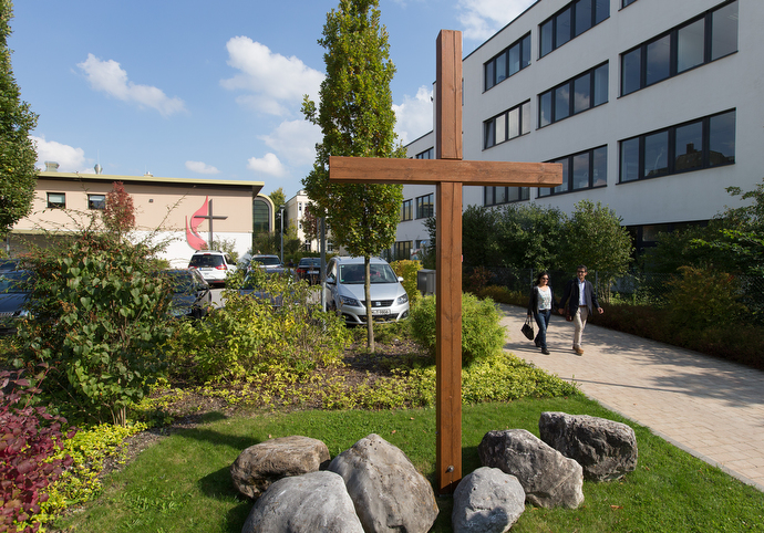 The United Methodist Church of the Redeemer in Munich, Germany, served as a polling place in Germany's September 2017 elections. Photo by Mike DuBose, UMNS.