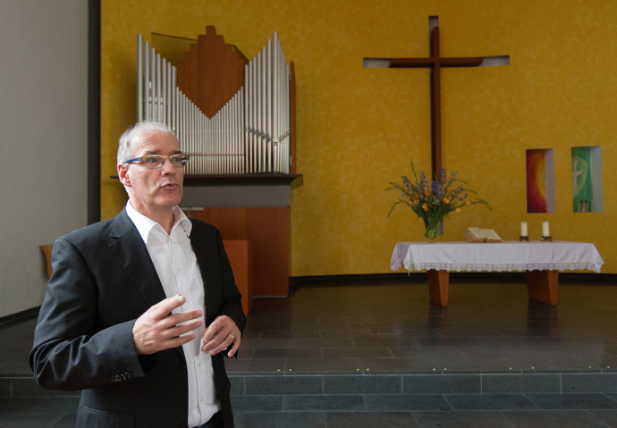 The Rev. Uwe Saßnowski, is senior pastor of The United Methodist Church-Frankfurt City in Frankfurt, Germany. Photo by Mike DuBose, UMNS.