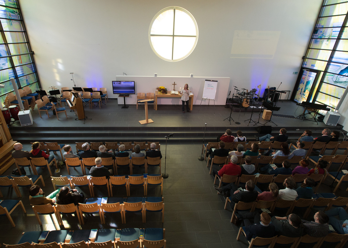 Some 150 people worship at the United Methodist Church of the Redeemer in Munich on most Sundays. Photo by Mike DuBose, UMNS.