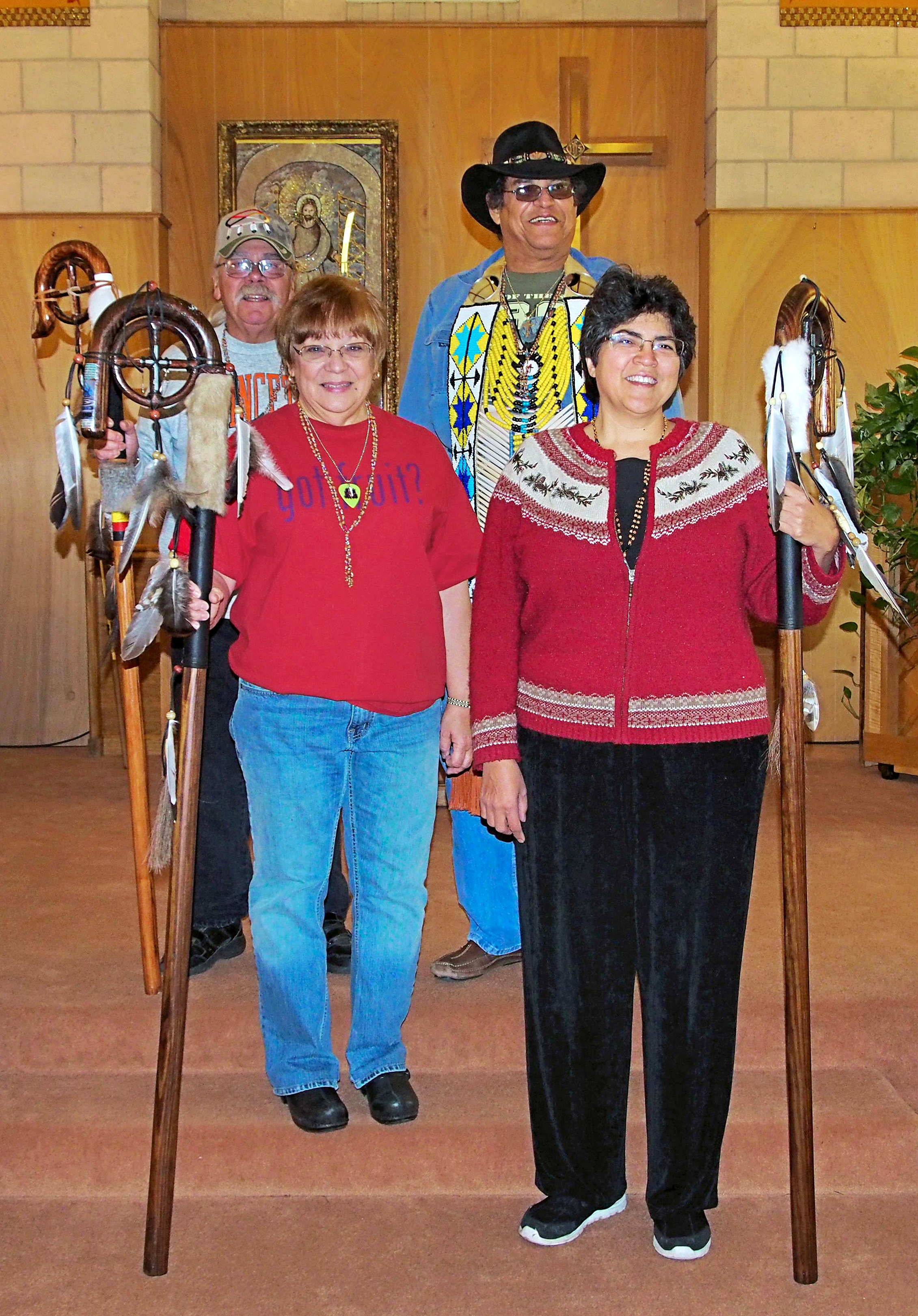 Students of the Native American Course of Study meet twice a year in different regions of the U.S.  In addition to the classroom work, they visit historic sites in the area and meet with Native communities. Photo courtesy of Fred Shaw.