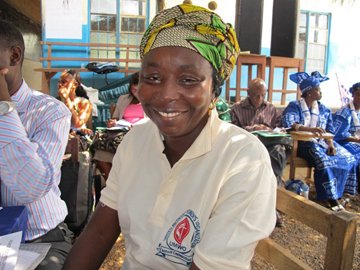 Bockari smiles during the United Methodist Women 2011 Convention in December 2011 at Baoma in southern Sierra Leone.