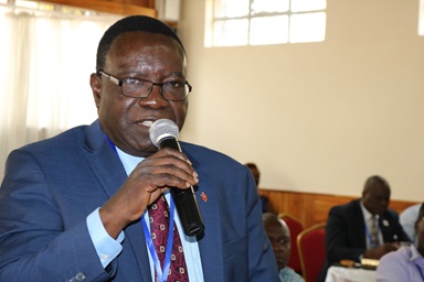 Bishop Kasap Owan Tshibang, a founding member of the Africa Initiative, addresses General Conference delegates and bishops meeting in Nairobi, Kenya, for training. Photo by Julu Swen, UMNS Bishop Kasap Owan Tshibang, a founding member of the Africa Initiative, addresses General Conference delegates and bishops meeting in Nairobi, Kenya, for training. Photo by Julu Swen, UMNS