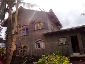 The house of Bishop Rodolfo A. Juan in Baggao, Cagayan, Philippines,  shows damage from the thyphoon. Photo courtesy of Bishop Rodolfo A. Juan