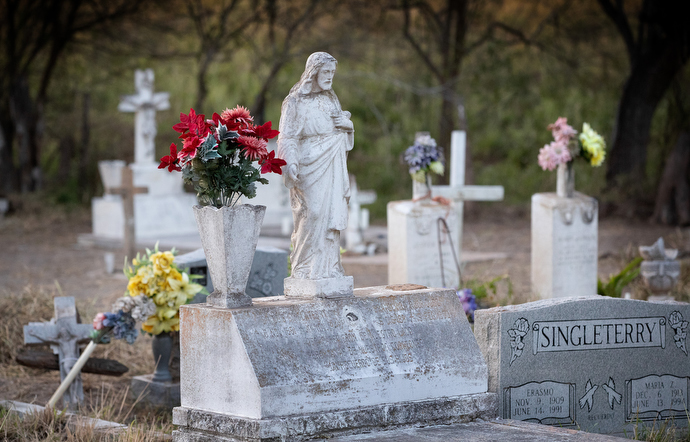 The Eli Jackson Cemetery in San Juan, Texas, is among historic cemeteries threatened by the proposed border wall between the U.S. and Mexico. Photo by Mike DuBose, UMNS.