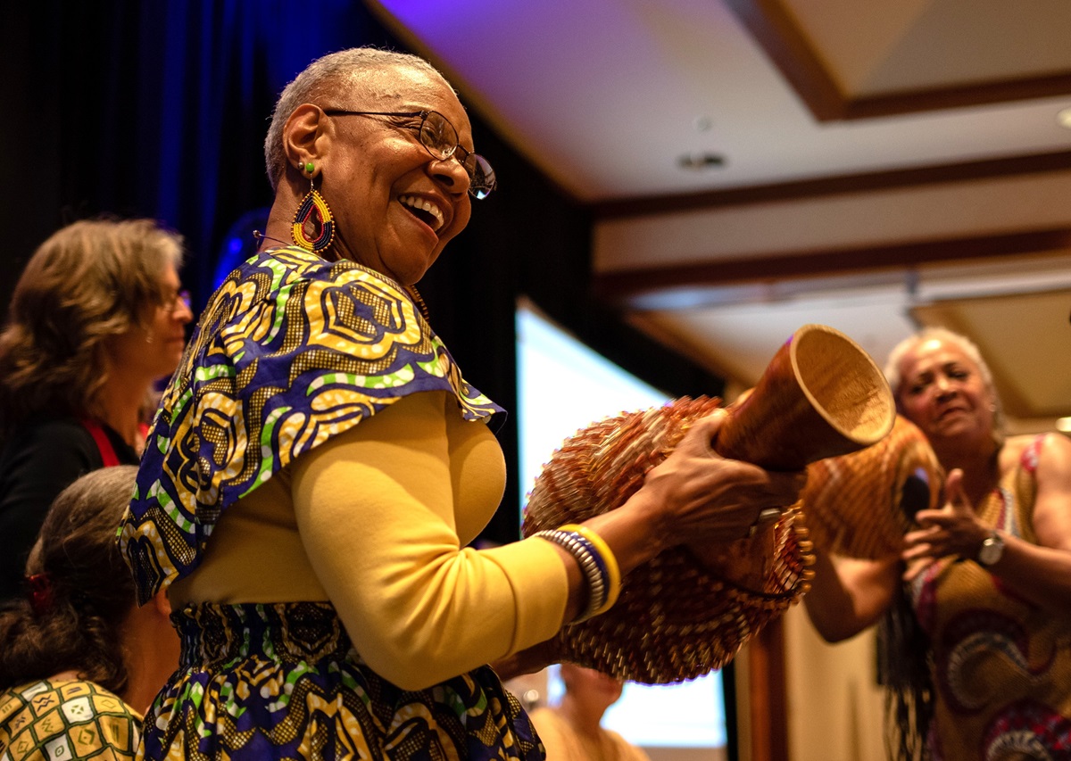 Vibrant worship was a key part of the celebration of 200 years of Methodist mission, sponsored by the United Methodist Board of Global Ministries and Emory University’s Candler School of Theology, which drew some 250 participants to Atlanta. Photo by Jennifer Silver, Global Ministries.