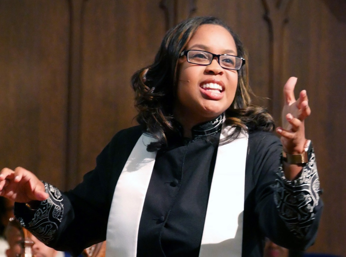 The Rev. Jasmine Smothers, lead pastor of Atlanta First United Methodist Church, has been among the conveners of recent meetings by centrists and progressives to discuss the denomination's future. Photo by Les Scarbrough, Atlanta First United Methodist Church.