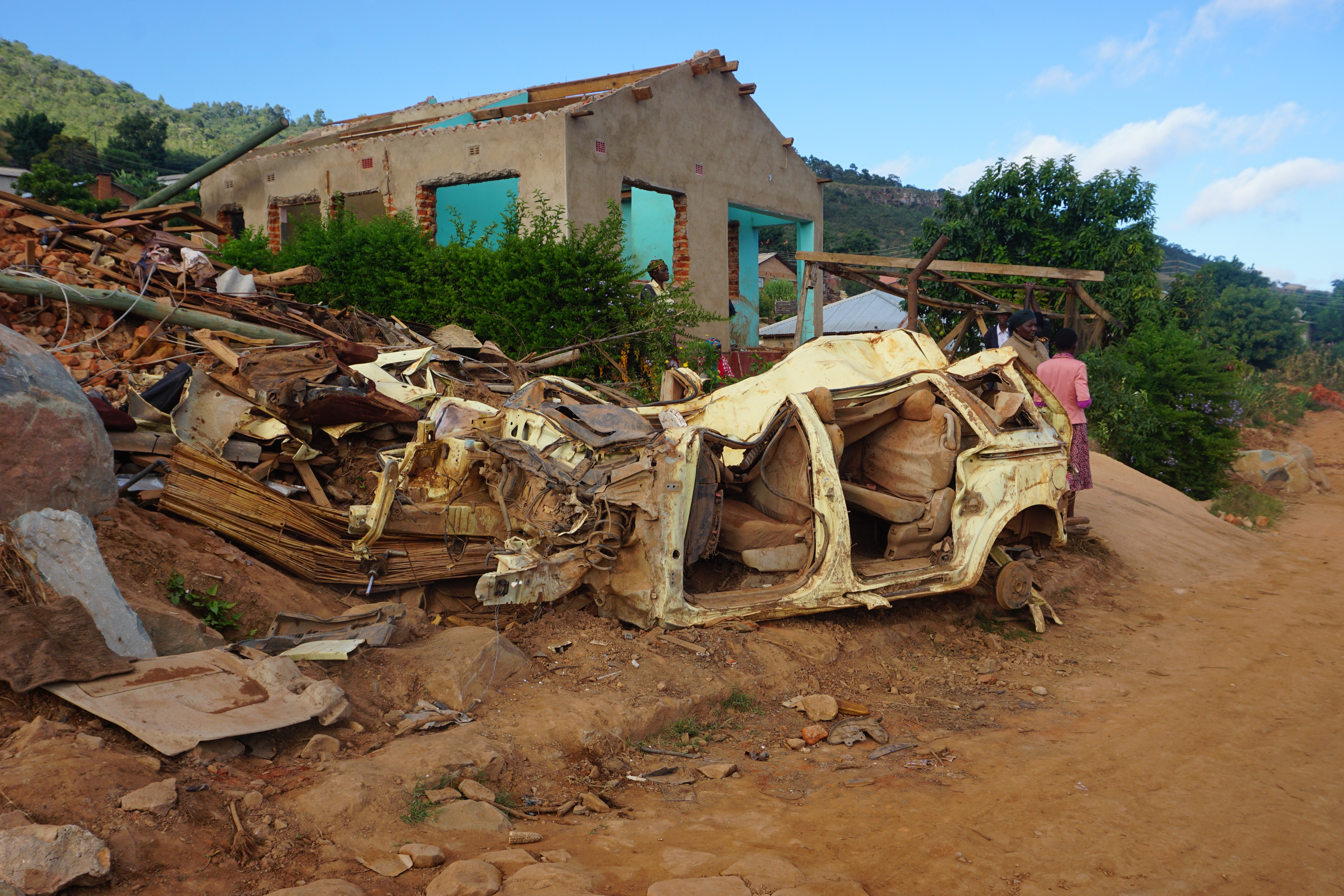 Cyclone Idai destroyed the home of Nelia Samhiri, a member of The United Methodist Church’s Ministry of Women, Youth and Children. Photo by Kudzai Chingwe, UMNS.