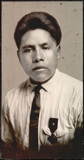 Joseph Oklahombi served as a Choctaw code talker during World War I. Photo courtesy of the Oklahoma Historical Society.
