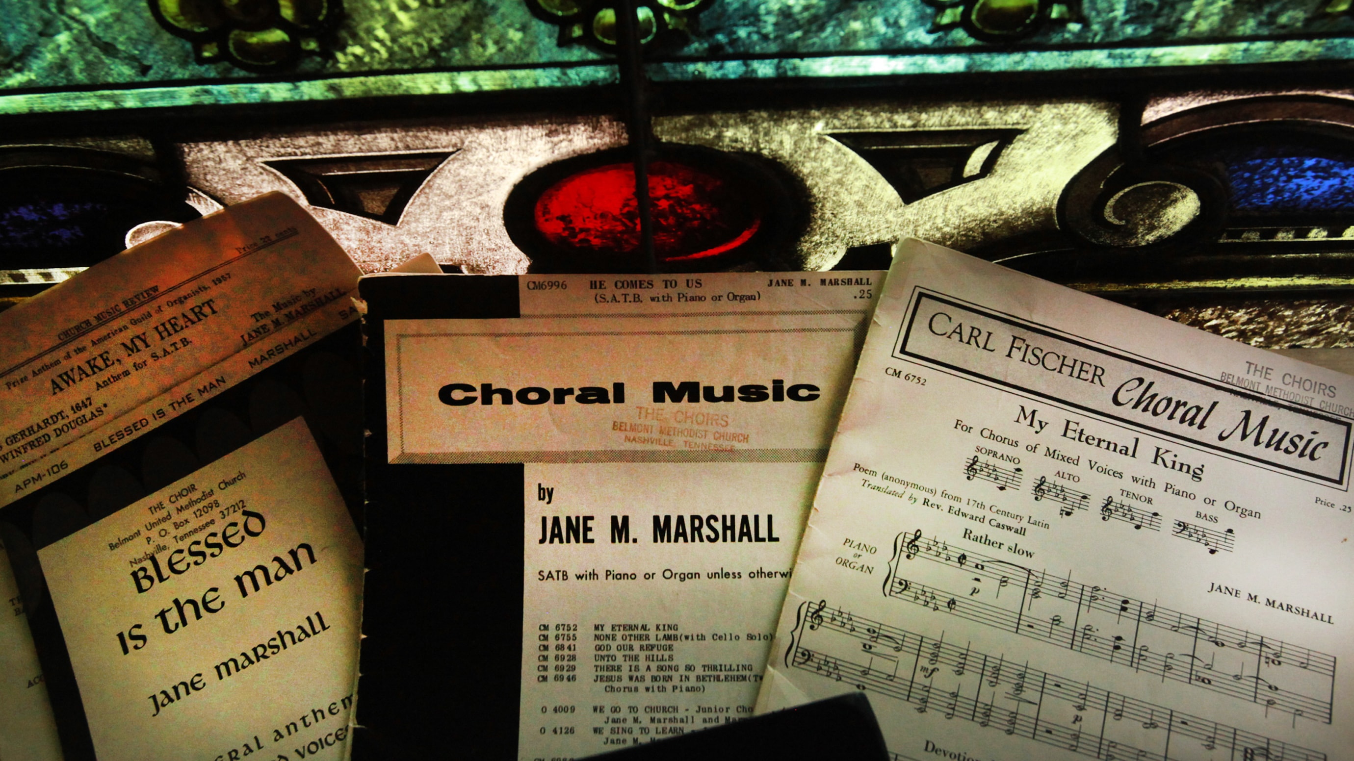 Jane Marshall's music continues to be sung by United Methodist choirs and others. Photo illustration by Kathleen Barry, UM News.