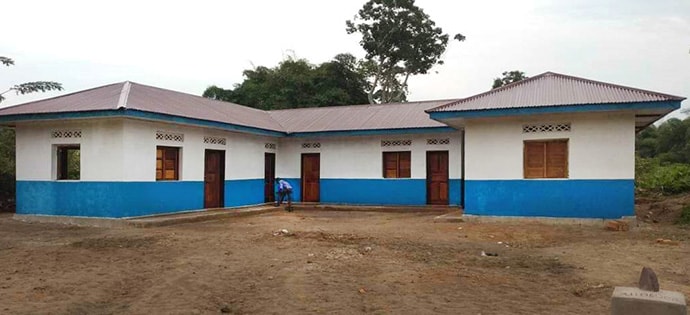 This photo shows the exterior of the health center opened by The United Methodist Church in East Congo. Photo courtesy of the Equator and Oriental Annual Conference.
