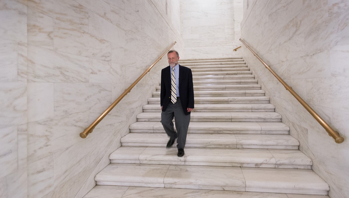 The Rev. Jeff Allen walks through the West Virginia State Capitol in Charleston. Allen, executive director of the West Virginia Council of Churches, says it's important for the faith community to be heard in matters of public policy.