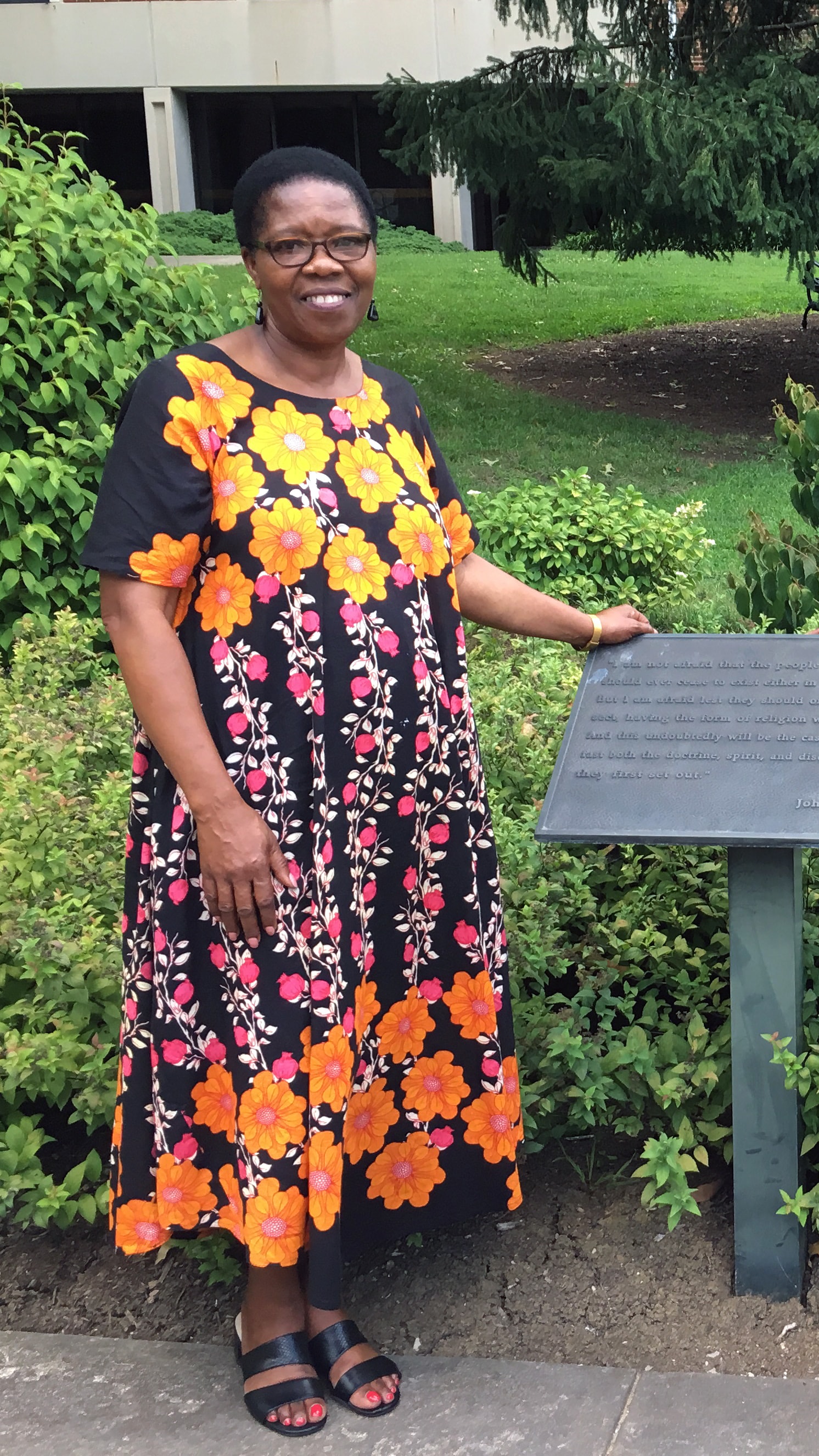 Betty Spiwe Katiyo, a longtime lay leader in The United Methodist Church, visits Asbury Theological Seminary in Lexington, Ky., on Aug. 9.  She died suddenly Aug. 10 after the Commission on General Conference meeting in Lexington. Photo by the Rev. Beth Ann Cook, Indiana Conference. 