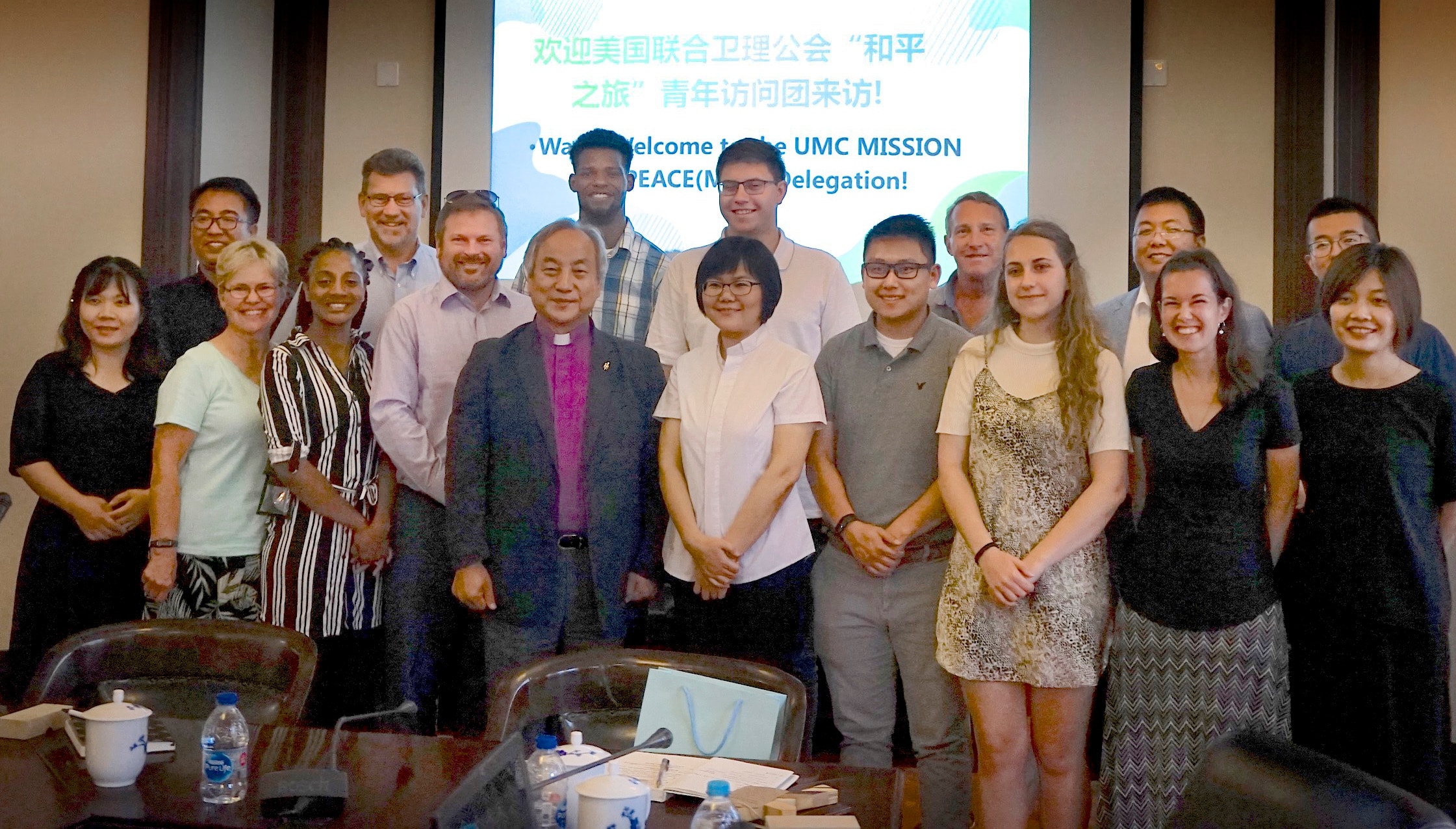 The United Methodist Volunteers in Mission team, with their hosts at the China Christian Council in Shanghai. Their journey, known as “Discover… Mission China,” was led and organized by the Rev. David and Christy Newhouse of the Michigan Conference. Photo courtesy of the Rev. David Newhouse.