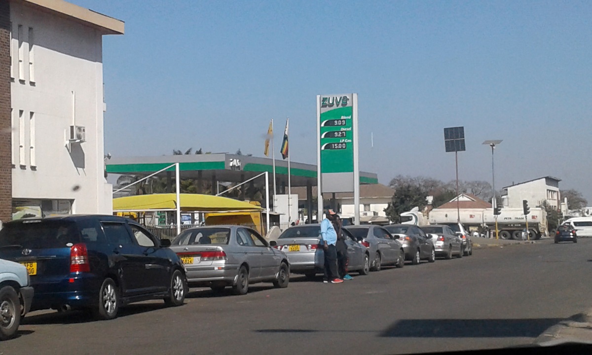 Motorists line up to purchase fuel in Harare, Zimbabwe. Power shortages in the country are affecting United Methodist hospitals, schools and churches. Photo by Kudzai Chingwe, UM News.