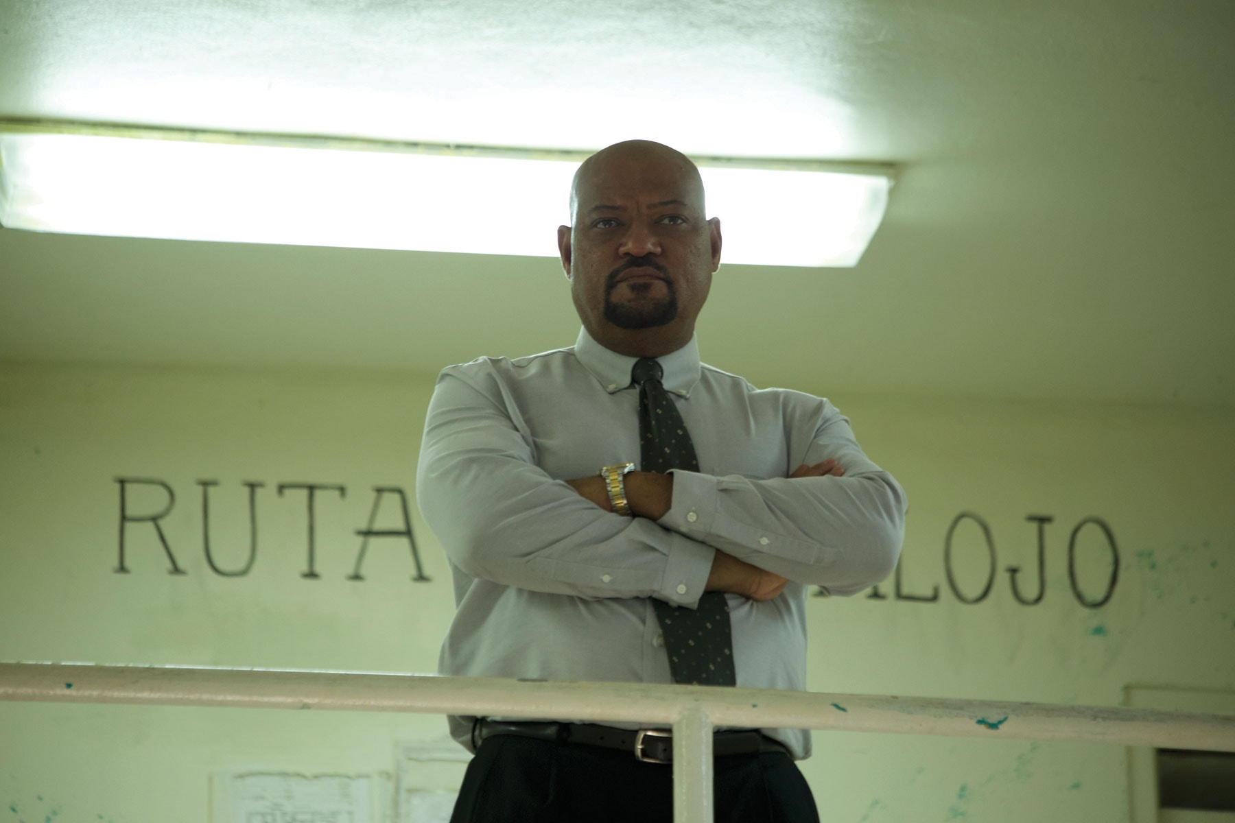 Laurence Fishburne stars as Warden Daniel Calvin in the film “Imprisoned,” about a clash between the warden and an ex-con who is tied to a tragedy in Calvin’s past. Photo courtesy of Equitas Entertainment Partners.