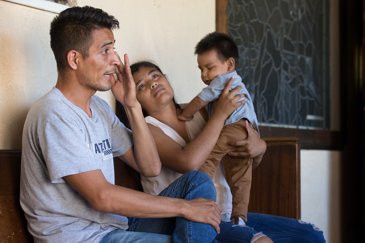 Jose Antonio Marchas Novela recounts the threats of violence that caused him to flee Mexico with his wife, Irlanda Lizbeth Jimenez Rodriguez, and their 1-year-old son, Jose Antonio. The family took shelter at the Christ United Methodist Ministry Center in San Diego in August 2018 while seeking asylum. United Methodists are initiating a $2 million project to support asylum seekers in the U.S.  File photo by Mike DuBose, UM News.