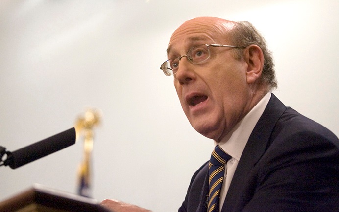 Famed mediator Kenneth Feinberg speaks during a forum at the Miller Center at the University of Virginia in Charlottesville, in May 2011. Feinberg helped a diverse group of United Methodist bishops and other leaders reach an agreement, released Jan. 3, on a "Protocol of Reconciliation & Grace Through Separation." Photo courtesy of the Miller Center, Creative Commons.