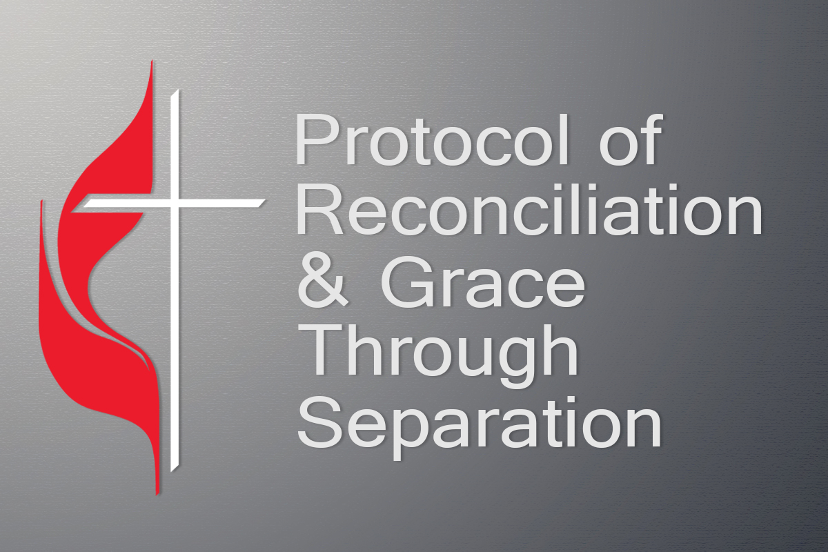 A diverse, 16-member group of United Methodist bishops and other leaders offered a proposal that would preserve The United Methodist Church while allowing traditionalist-minded congregations to form a new denomination. The nine-page “Protocol of Reconciliation & Grace Through Separation” was released Jan. 3. Graphic by Laurens Glass, UM News.