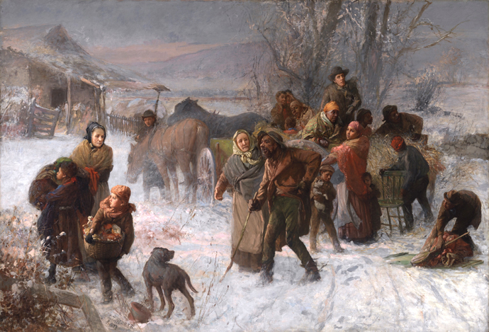 “The Underground Railroad” is an 1893 painting by Charles T. Webber in the Cincinnati Art Museum. Photo courtesy of Wikimedia Commons. 