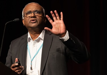 Moses Kumar discusses the denomination’s budget at the 2020 Pre-General Conference Briefing in January in Nashville, Tenn. Kumar, the top executive of the General Council on Finance and Administration, helped lead a Feb. 21 online meeting dealing with the denomination’s financial challenges. File photo by Mike DuBose, UM News. Moses Kumar discusses the denomination’s budget at the 2020 Pre-General Conference Briefing in January in Nashville, Tenn. Kumar, the top executive of the General Council on Finance and Administration, helped lead a Feb. 21 online meeting dealing with the denomination’s financial challenges. File photo by Mike DuBose, UM News.