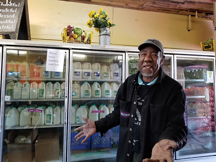 Jon Morris is a volunteer in the All People's Fresh Market in Columbus, Ohio. The program has distributed free produce to more than 2,000 households every week for over 10 years. Photo courtesy of the Church for All People.