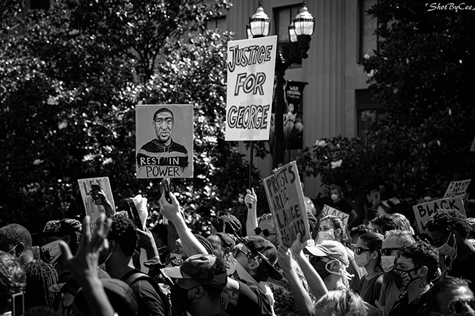 Protesters march during the “I Will Breathe” rally May 30 at Legislative Plaza in Nashville, Tenn. Thousands attended the rally in support of George Floyd, who was killed in Minneapolis by a police officer. Photo by Chanitra Dreher Photography.