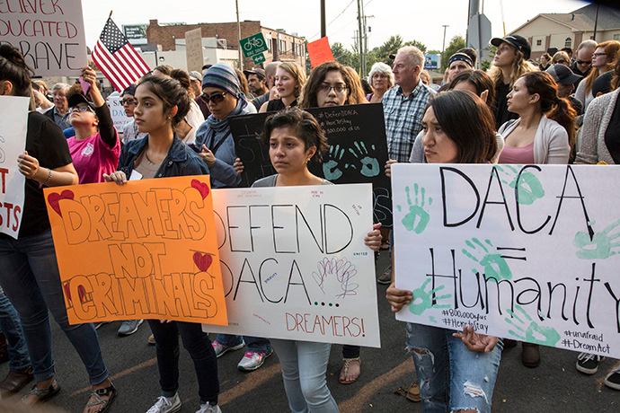 Supporters march in Nashville, Tenn., in 2017 in favor of Deferred Action for Childhood Arrivals, an Obama-era program that prevents immigrants who were brought to the U.S. as children from being deported. The Supreme Court on June 18 blocked the Trump administration’s attempt to end the program. File photo by Kathleen Barry, UM News.