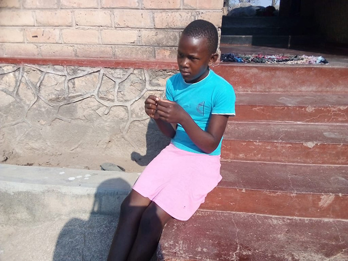 Tsepang Makadzange, 12, hopes to return to school soon. She attends United Methodist Mutambara Central Primary School in Chimanimani, Zimbabwe. “At school, we are occupied and protected, but COVID-19 has destroyed all this,” she said.