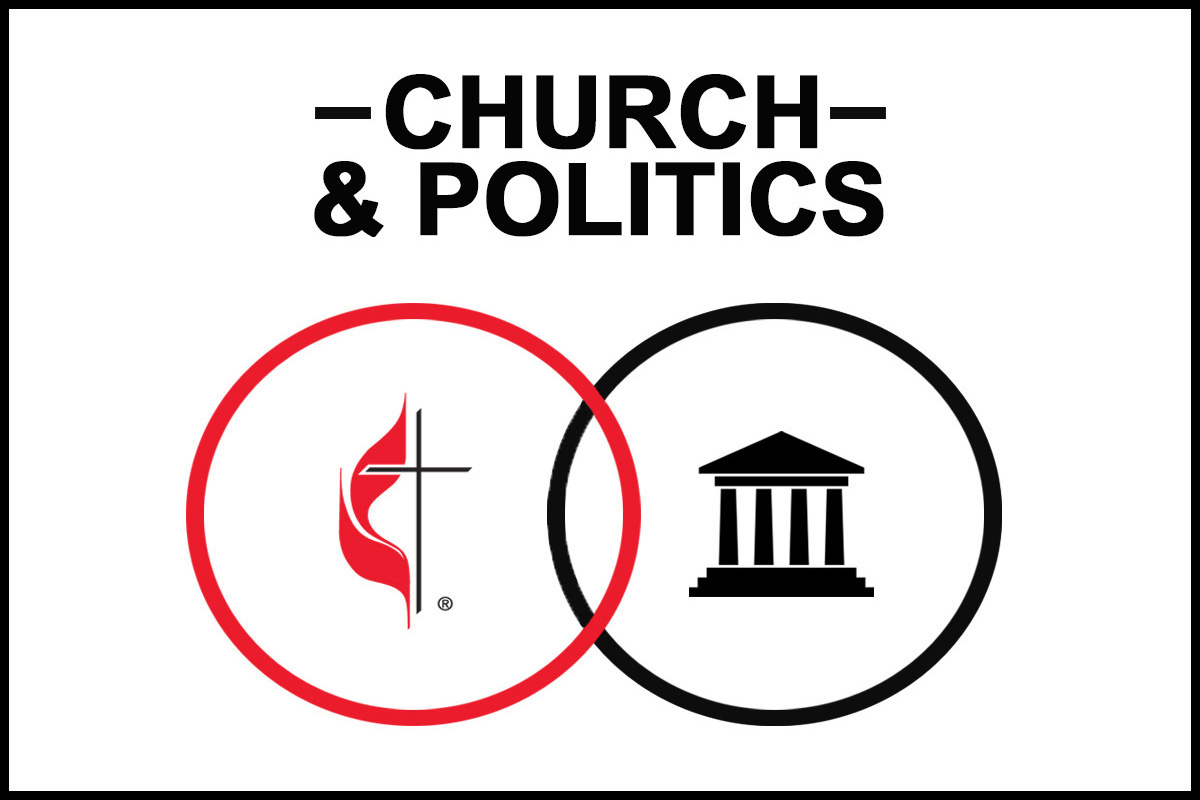 Since the Church’s inception, Methodists have been actively involved in social and political matters in order to build a more peaceful and just world. Graphic by Laurens Glass, United Methodist Communications.