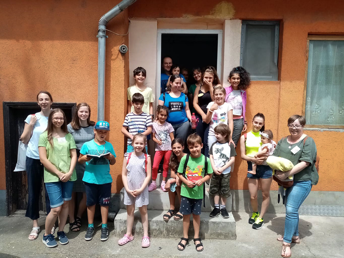 Children from the United Methodist congregation in Debrecen, Hungary, gathered for vacation Bible school in a new building recently bought by the church council. Photo courtesy of the Rev. László Khaled. 