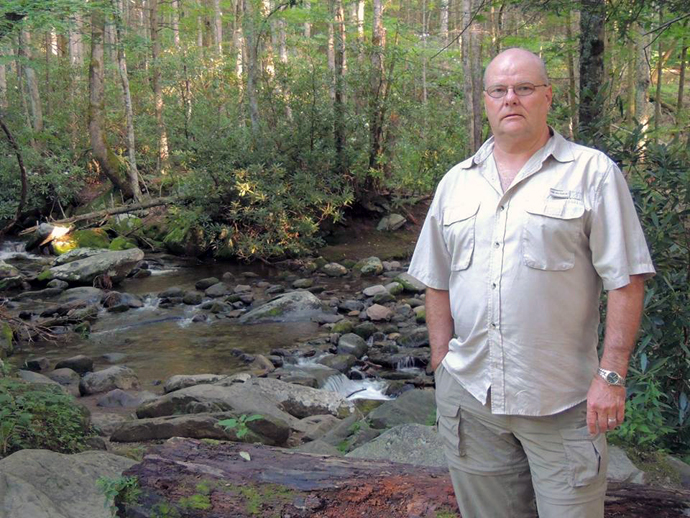Teddy Brawner in the Great Smoky Mountains National Park in 2020. He is recovering at home from the coronavirus after spending 13 days in intensive care. Photo courtesy of the Rev. J. Alan Trull.