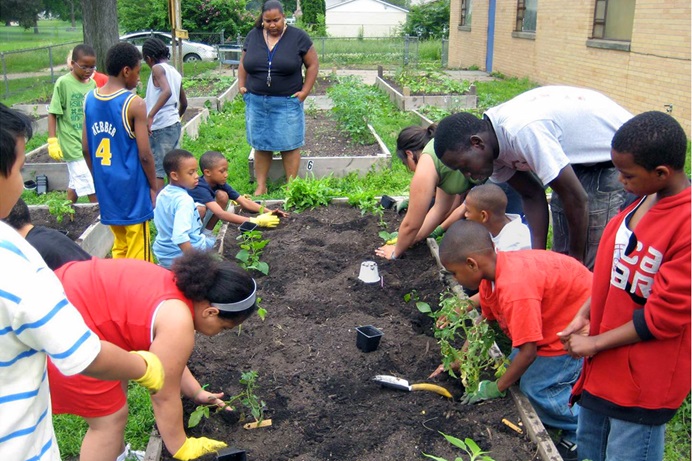 The Big Garden, founded in 2005 by United Methodist Ministries, cultivates food security by developing community gardens, creating opportunities to serve, and providing education on issues related to hunger. Photo courtesy of biggarden.org.