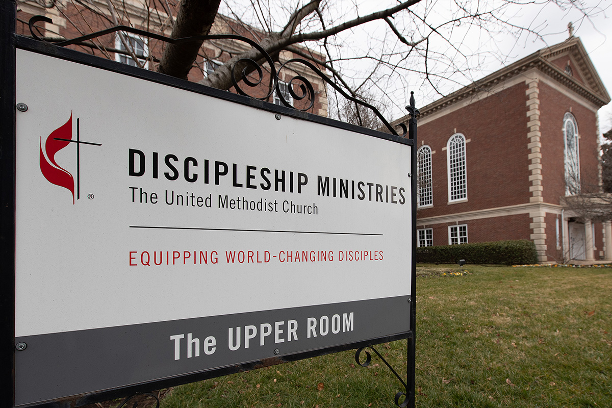 The Discipleship Ministries office in Nashville, Tenn., is being renovated to be better equipped for use post-COVID-19. Although the staff is primarily working at home, the building is being used for small staff meetings as well as a daily prayer broadcast from the Upper Room Chapel. The 13 agencies of The United Methodist Church are facing budget cutbacks among uncertainty around a potential schism. Photo by Mike DuBose, UM News.